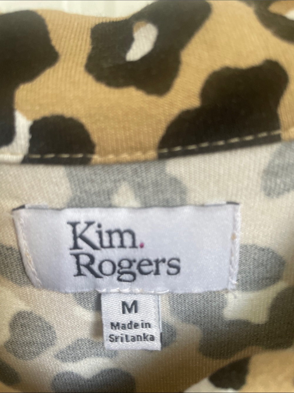 Kim Rogers Camel, Black & White Leopard-Print Tunic - Picture 2 of 4